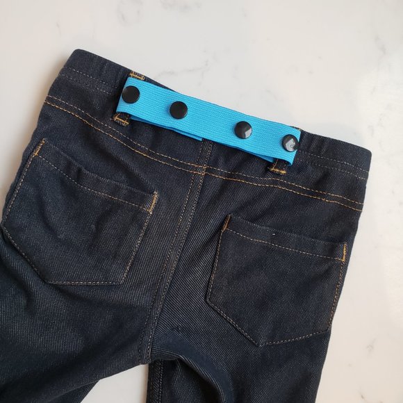 aqua blue elastic adjustable snap Toddler Belt, Kids or Baby Belt Childrens Belt - Picture 2 of 6